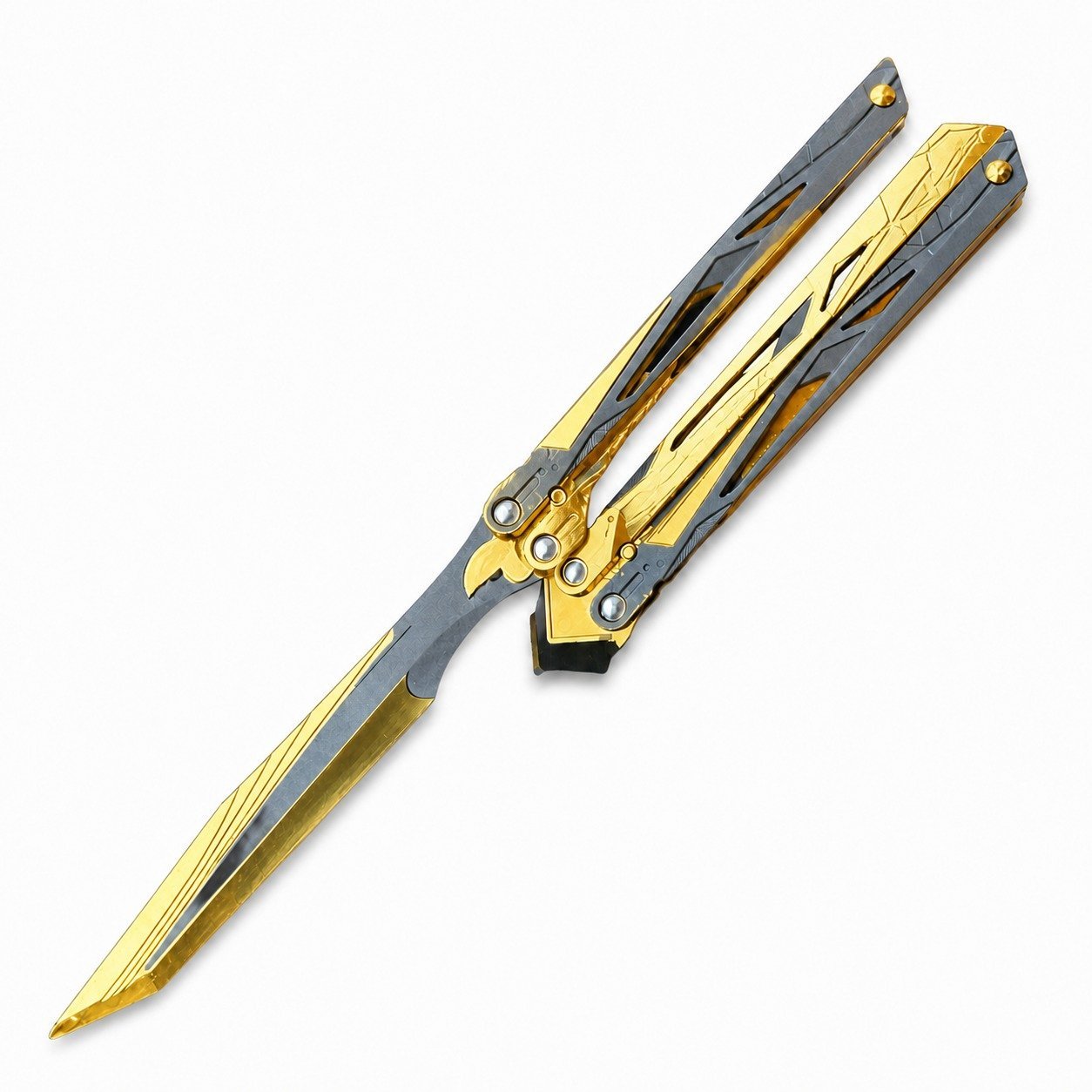 18100-main-white-clean Delta Gaming Periphery Large Shadow Front Butterfly Knife Heavy Edition Metal Crafts