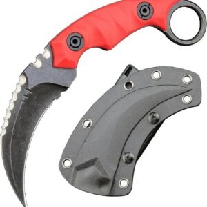 Karambit-Messer, D2-Stahl + Nylon-Fiberglas-Griff, Outdoor-Klauenmesser mit Kydex-Scheide, Edc-RDE