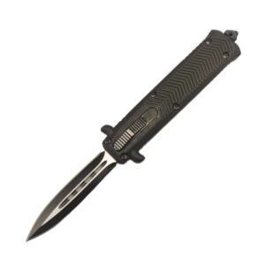 4,15-Zoll-Dual-Action-Stilettmesser – Schwarz