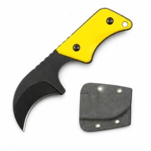 Neck Knife G10-Griff mit Kydexscheide EDC-Werkzeug -Gelb