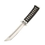 9,5-Zoll-Samurai-Balisong-Butterfly-Messer im japanischen Stil, Schwarz