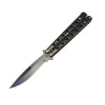 BM 42 Balisong-Messer, Butterfly-Messer, Federriegel, Schwarz