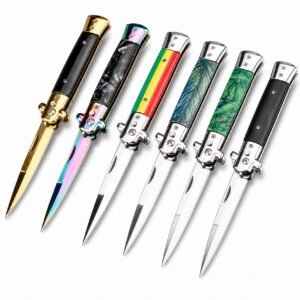 Tragbares Outdoor-Klappmesser im Stiletto-Stil – Mehrzweck-Schnappmesser