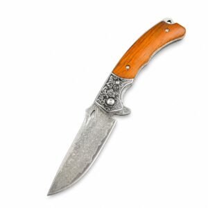 Wood Shadow Damast-Klappmesser