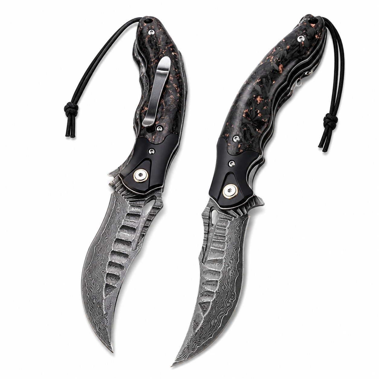 46325-main-white-clean Abyss Damascus Schnellöffnendes Klappmesser