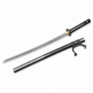 Handgefertigtes Samurai-Messer mit fester Klinge und Blattmuster von Ghost