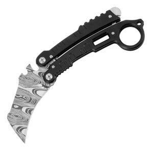 Karambit-Messer, Camping-Taktikmesser, hohe Härte, geätztes Schmetterlings-Klauenmesser, handgefertigtes Messer