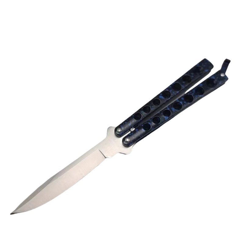 微信图片_20250107171251.jpg Hochwertiges Helix Butterfly Balisongmesser BLAU