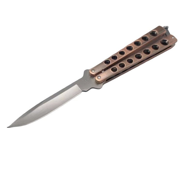 微信图片_20250107171254.jpg Hochwertiges Helix Butterfly Balisongmesser aus BRONZE